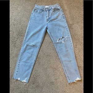 OAK + FORT High Rise Distressed Jean
